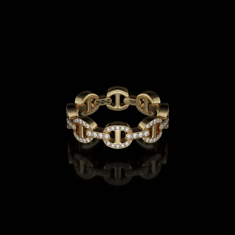 women's modern rings-DAME TRI-LINK ANTIQUATED