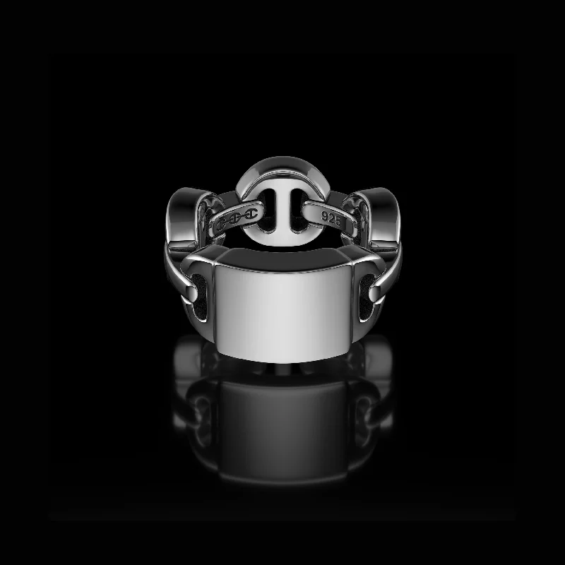 women's affordable rings-BRUTE CLASSIC TRI-LINK MONOGRAM