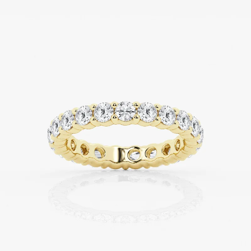 women's diamond rings-Empowering Round Eternity Band