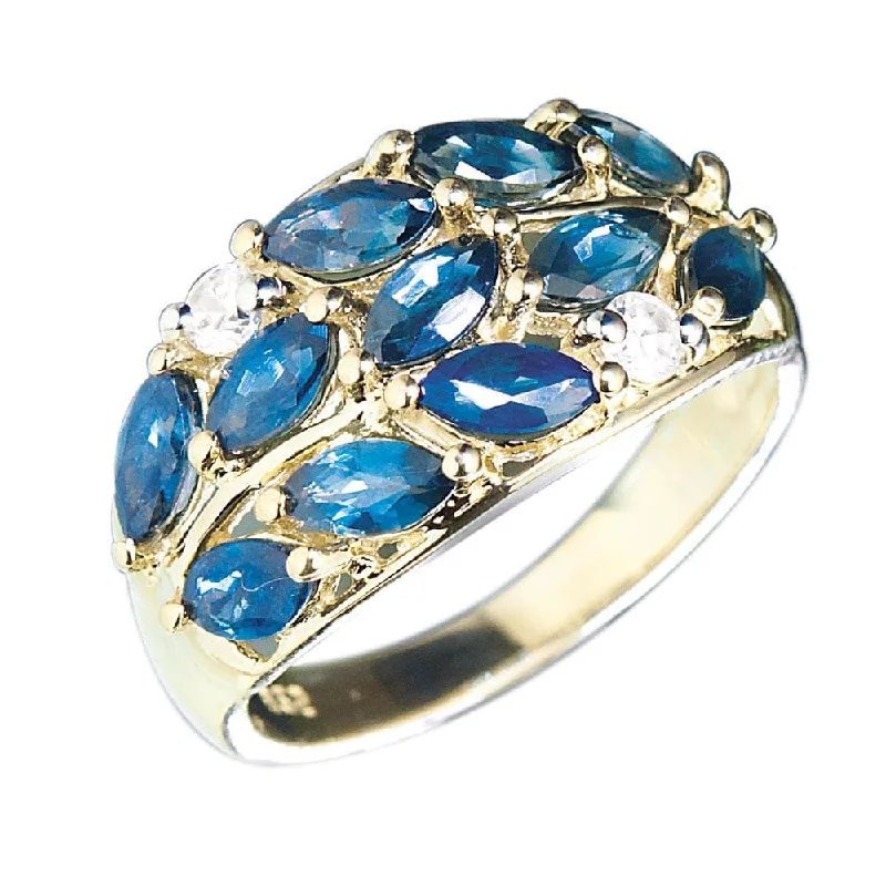 women's vintage rings-Marquise Sapphire Ring