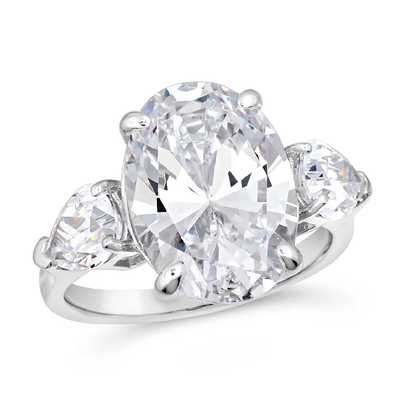 women's promise rings-Classic 5 Carat Three Stone Ring