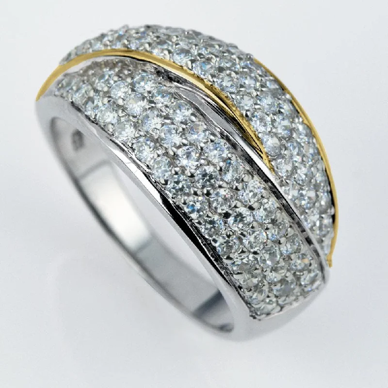 women's vintage rings-Deco Duet Ring