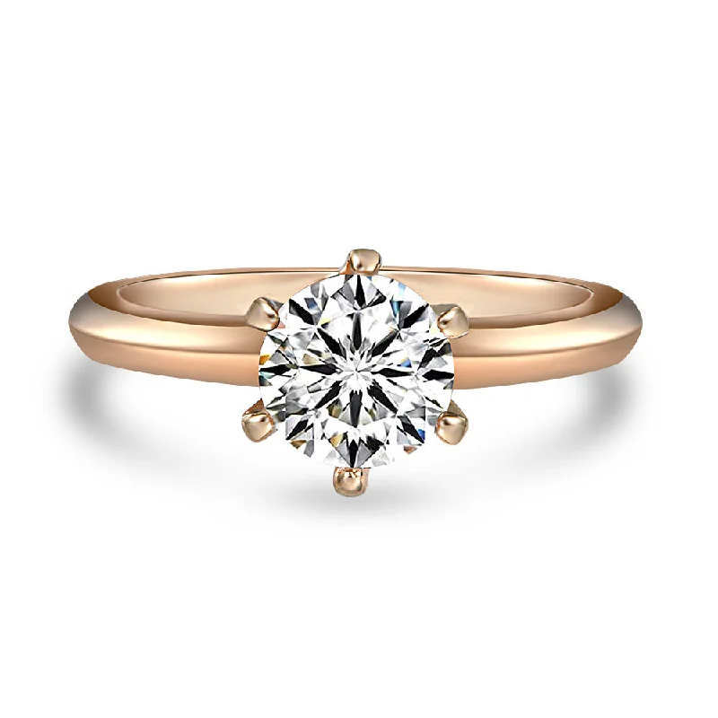 women's boho rings-1 Carat Solitaire Engagement Ring