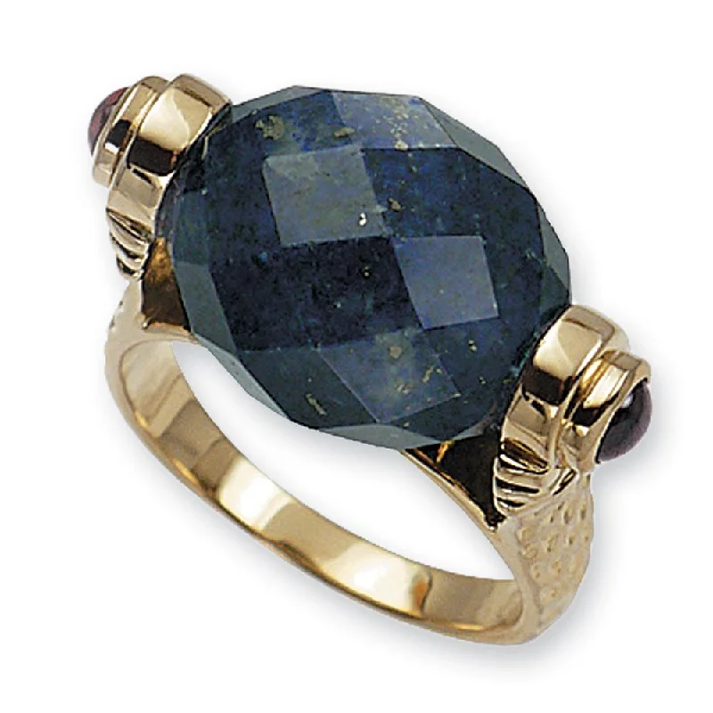 women's modern rings-Lapis Lazuli Torque Ring