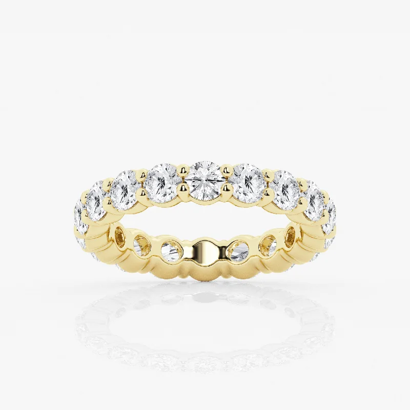 women's engagement rings-Empowering Round Eternity Bold Band