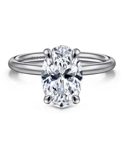 women's heirloom-style engagement rings-14K White Gold Semi-Mount Engagement Ring by Gabriel