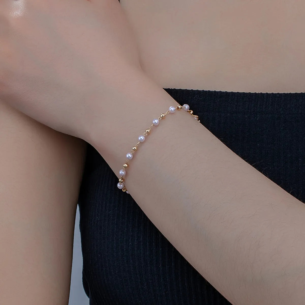 women's engraved bracelets-Casual Vintage Style Simple Style Pearl Alloy Zinc Wholesale Bracelets