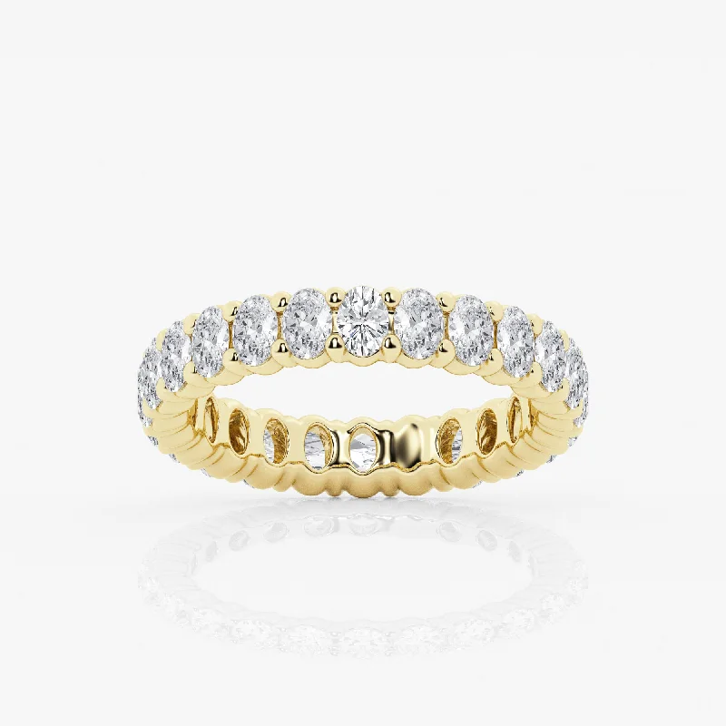 women's sea-inspired rings-Empowering Oval Eternity Band