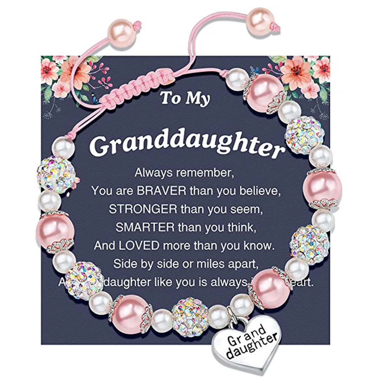 Lettering Pink Single Granddaughter Card