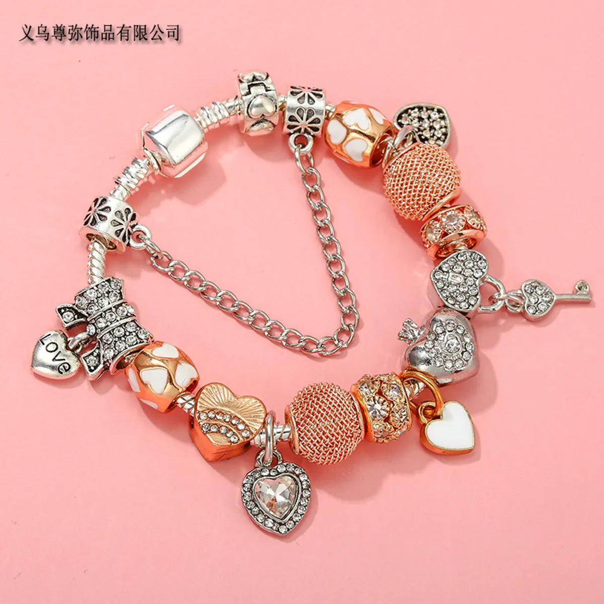 women's fashion bracelets-1 Piece Fashion Heart Shape Crown Alloy Inlay Artificial Gemstones Women'S Bracelets