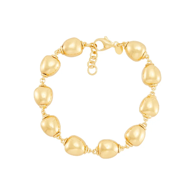 women's tennis bracelets-Topper Italia Gold Multi-Shaped Moveable Links Bracelet