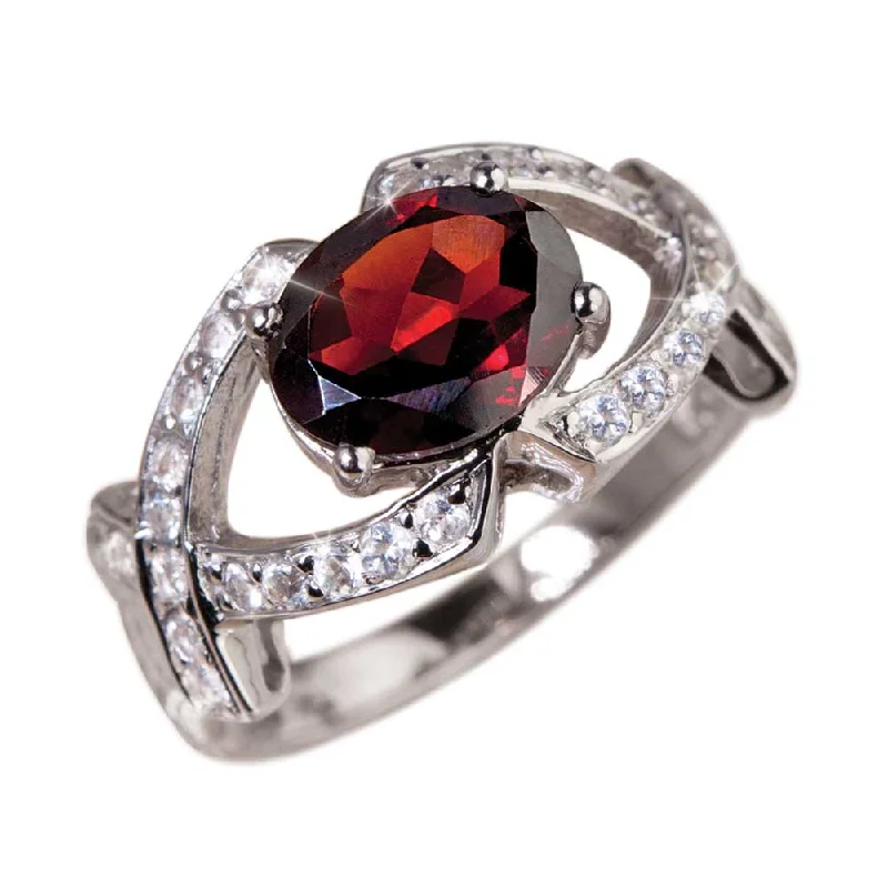 women's friendship rings-Rioja Garnet Ring