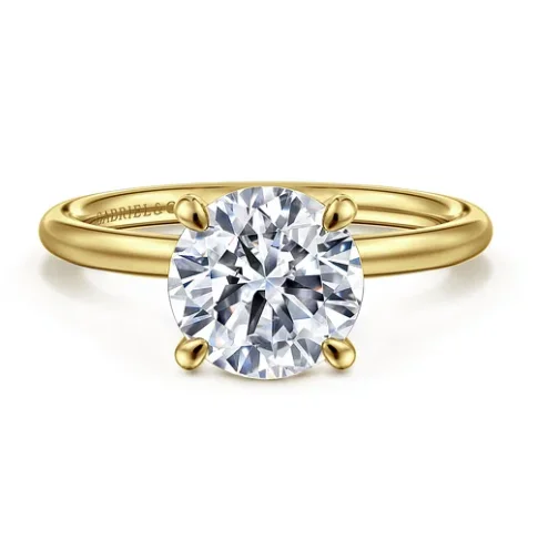 women's engagement rings-14K Yellow Gold Semi-Mount Engagement Ring by Gabriel