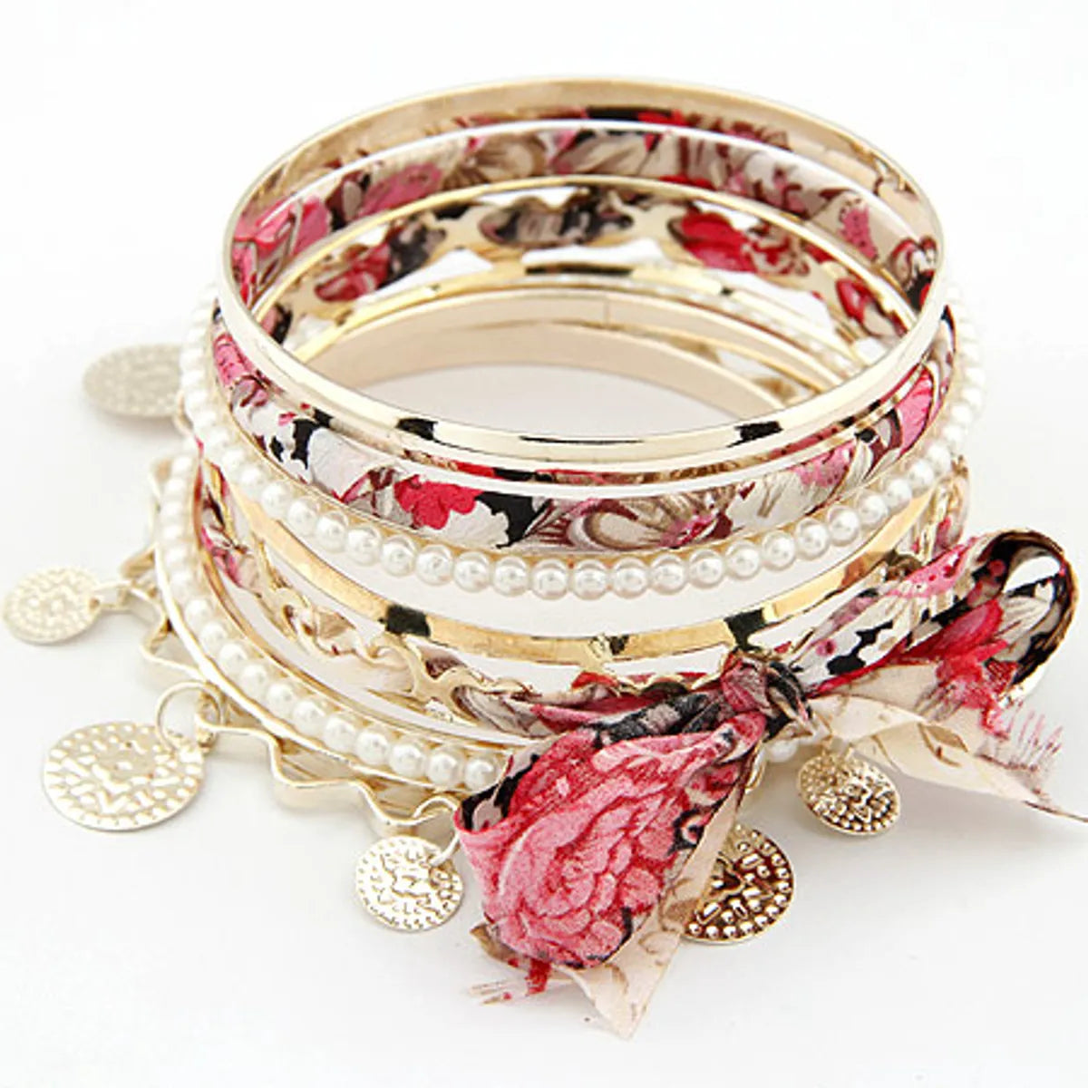 women's trendy bangles-Fashion Bracelets Korean Fashion Temperament Bow Multilayer Pearl Bracelet