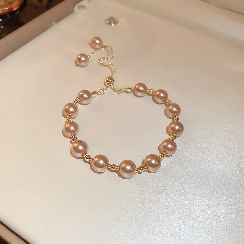 64# Bracelet-Champagne Pearl