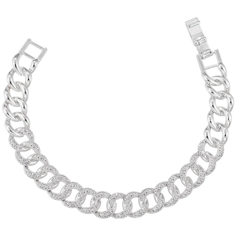 White Gold Color White Diamond Bracelet