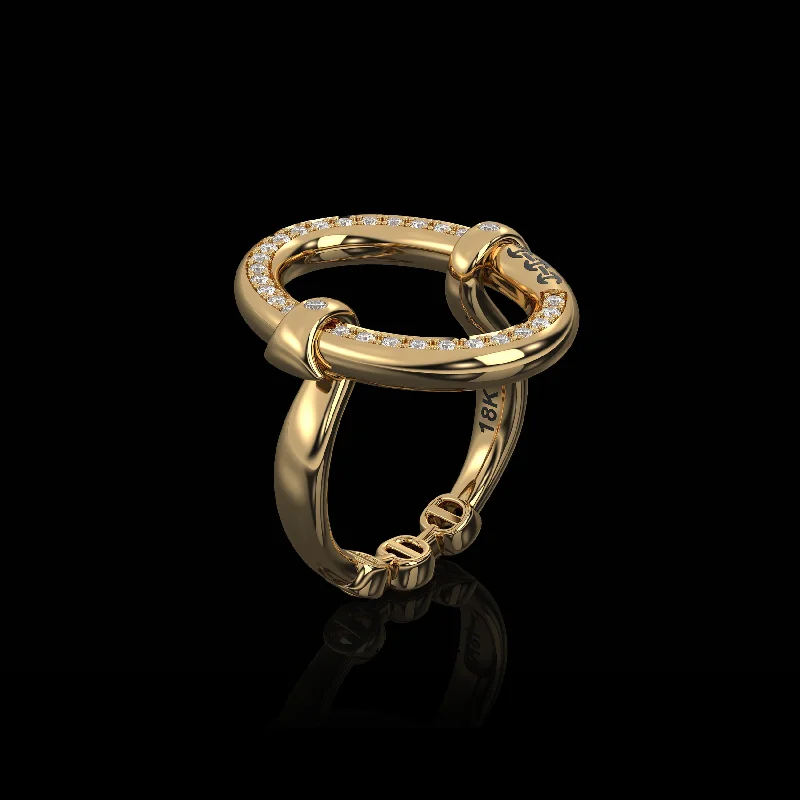 women's custom rings-OVAAL WITH DIAMONDS