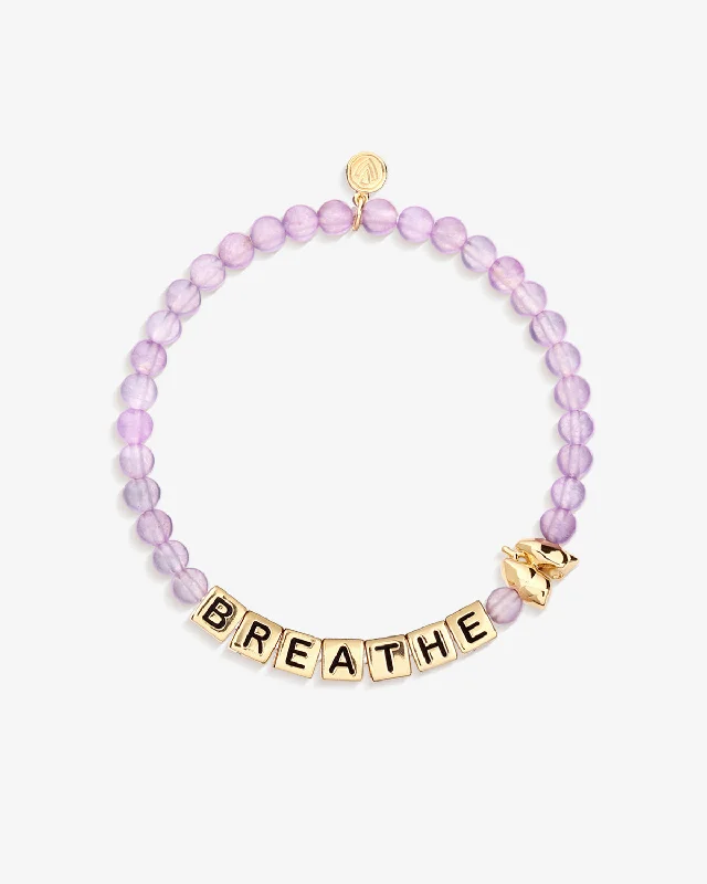 women's solid bangles-Breathe Bracelet in Light Amethyst