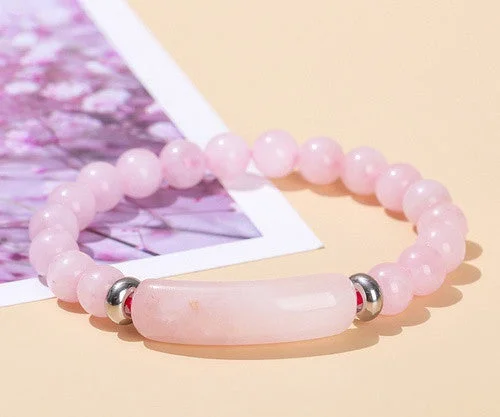 Natural Pink Crystal Bridge Bracelet