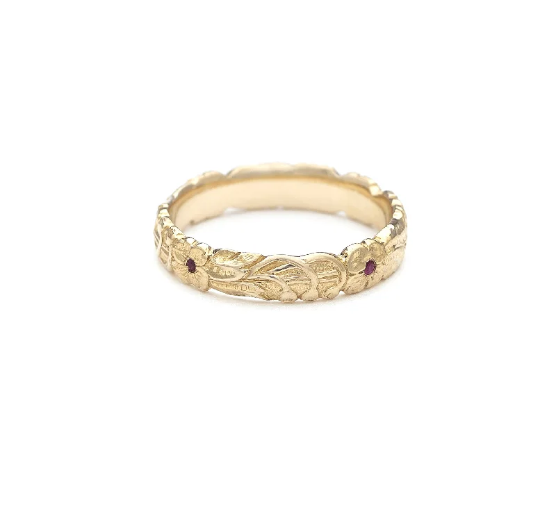 women's designer rings-Pavot Ruby Band