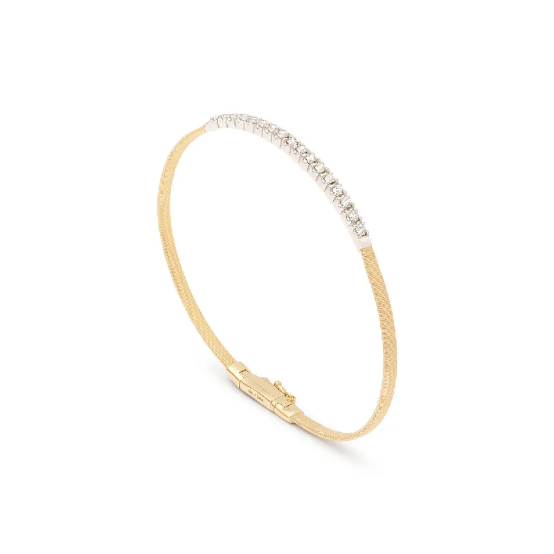 women's personalized bracelets-Marco Bicego Masai Stackable Bracelet With Diamond Bar