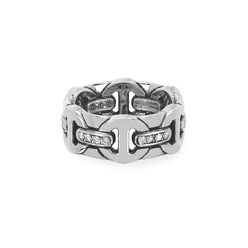 women's cross rings-WALL CLASSIC WITH DIAMONDS