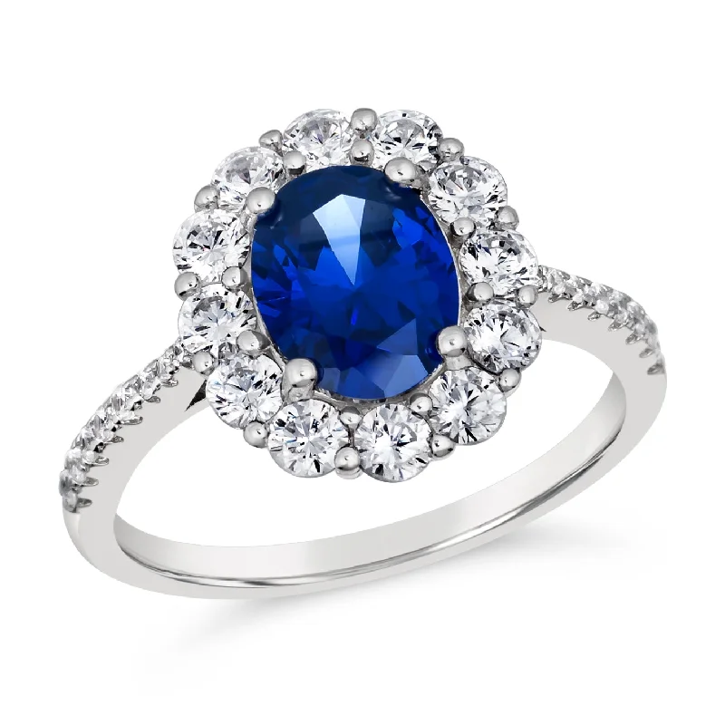 women's birthstone rings-Princess of Wales Blue Sapphire Ring