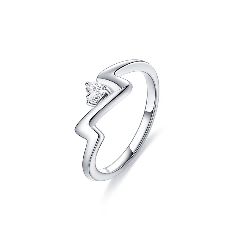 women's minimalist engagement rings-FANCIME “Dazzling Wink” Wedding Band Sterling Silver Ring