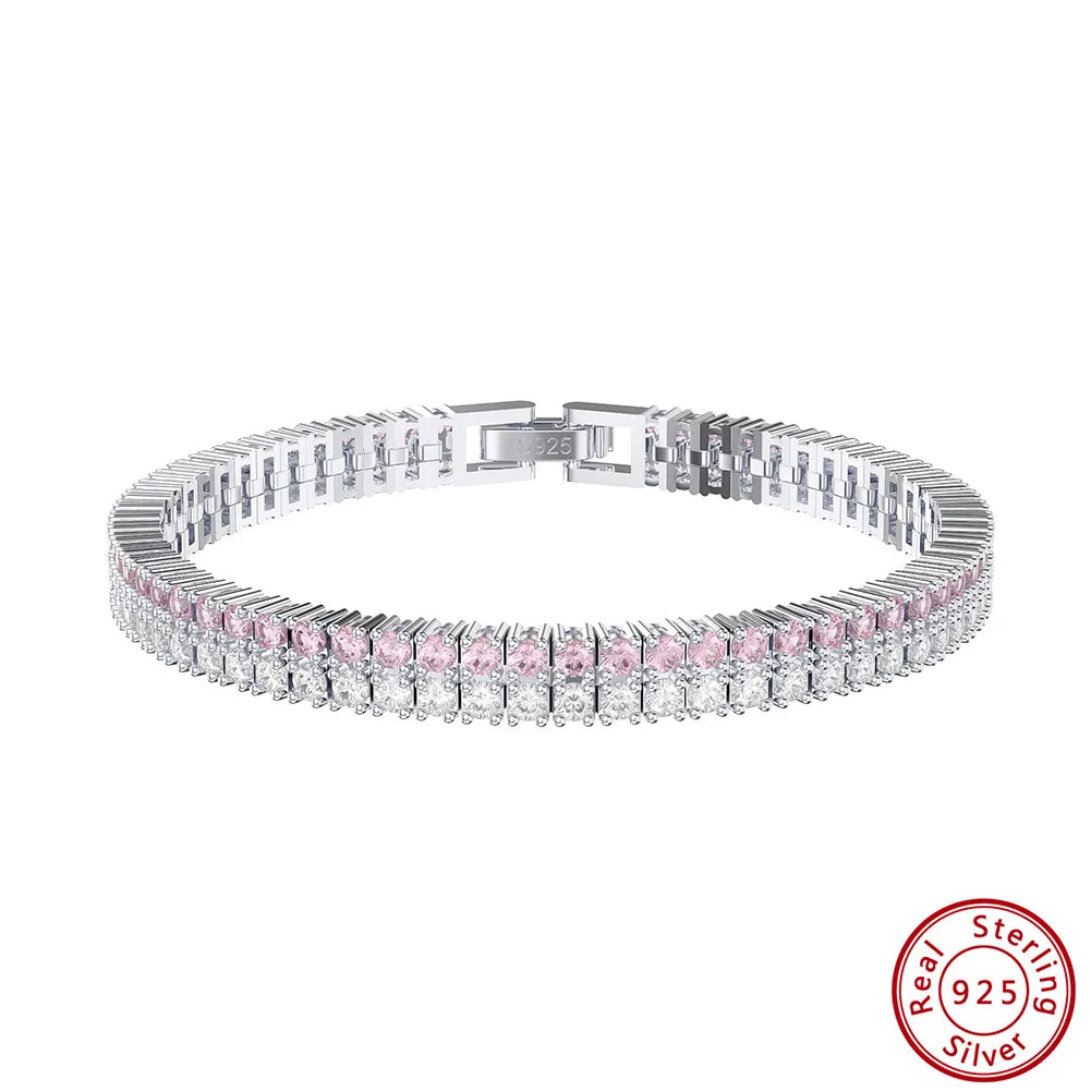 2.0mm Pink White Zirconium, Length: 19cm