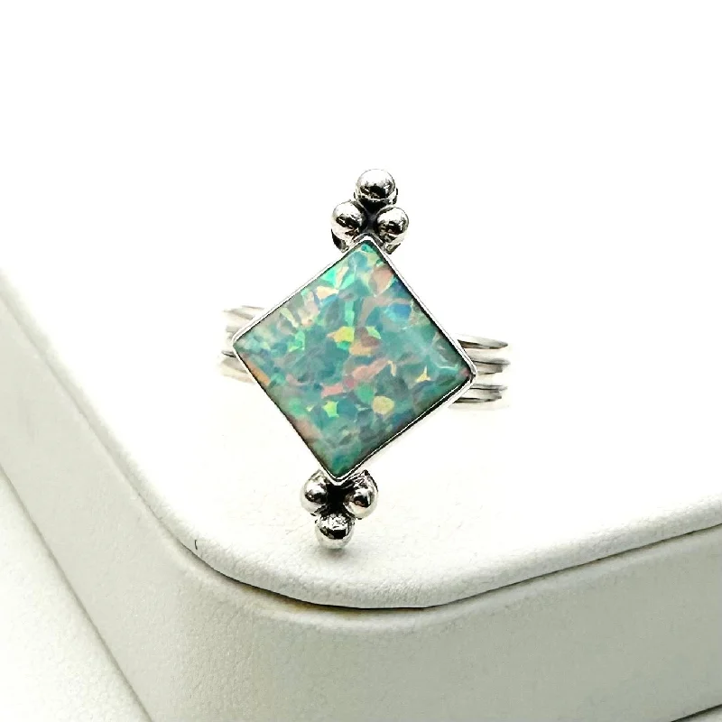 women's fashion-forward rings-Spider Opal Ring