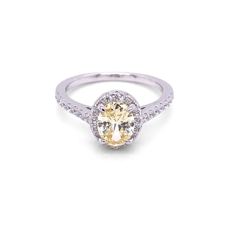 women's fashion rings-Runway Ready 4 Carat Oval Ring