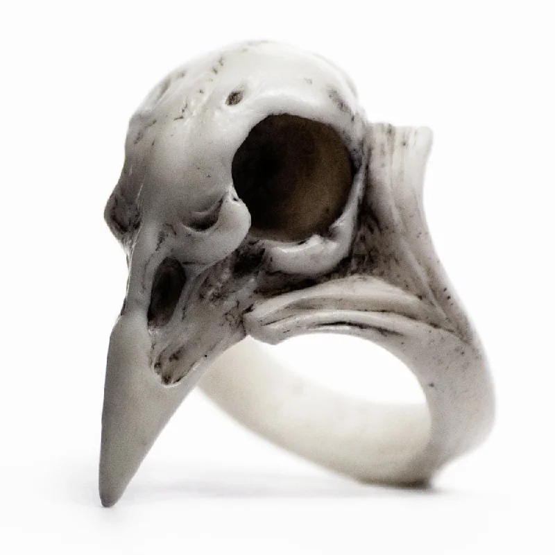 women's halo rings-Raven skull ring - final sale