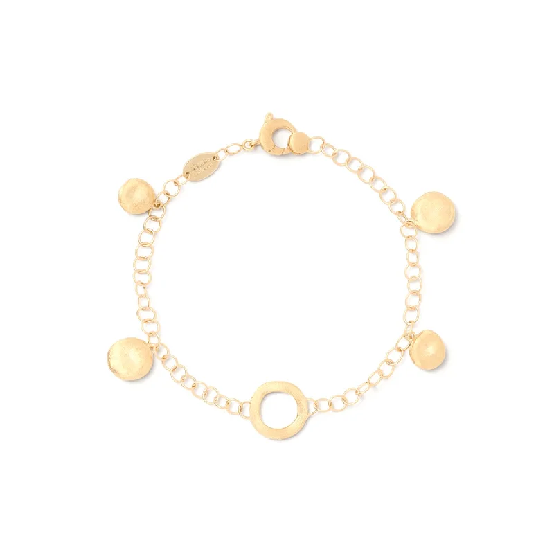 women's bar bracelets-Marco Bicego Jaipur Gold Charm Bracelet