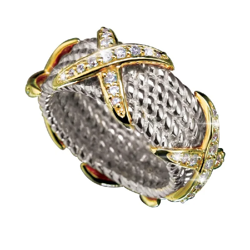 women's two-tone rings-Firenze Ring