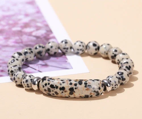 Natural Spotted Stone Bridge Bracelet