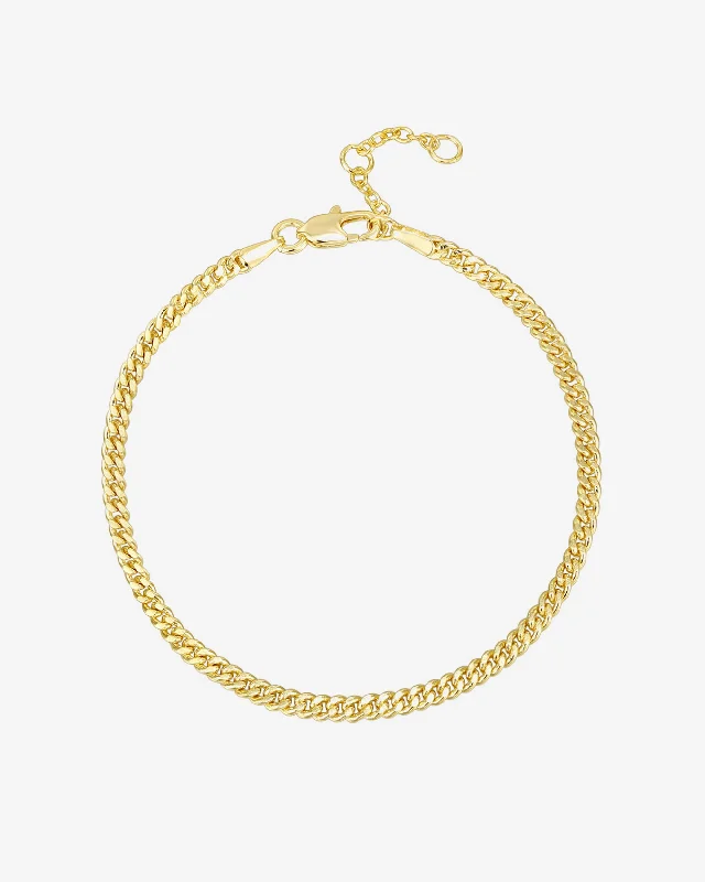 women's cuff bangles-Vermeil Curb Chain Bracelet