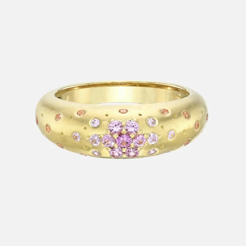 women's promise rings-Sunset Stacking Ring