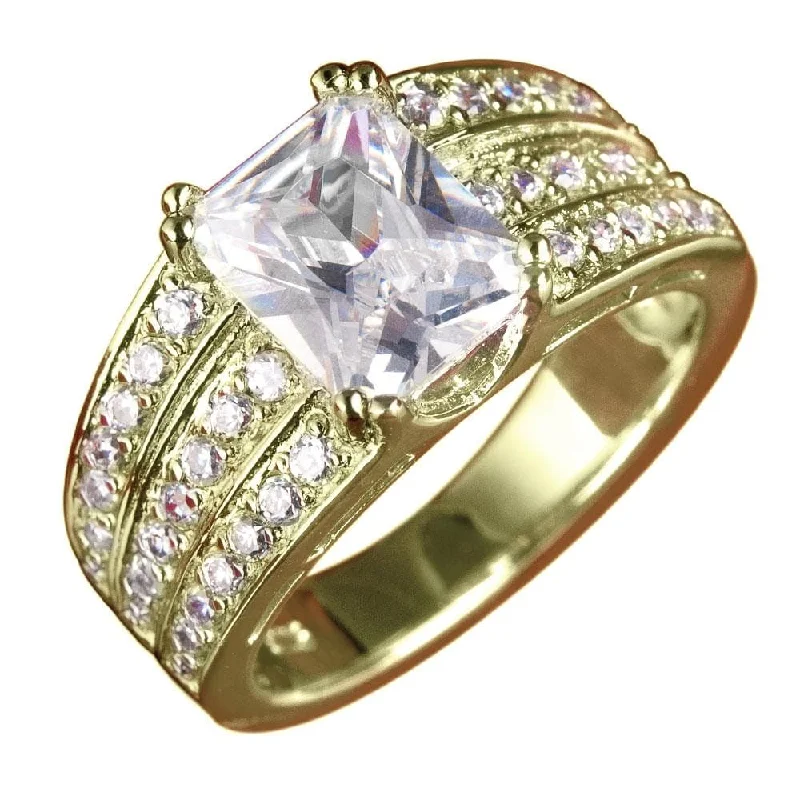 women's opal rings-Princess Ring (Gold)