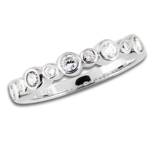 women's zodiac rings-Manhattan Stacker D