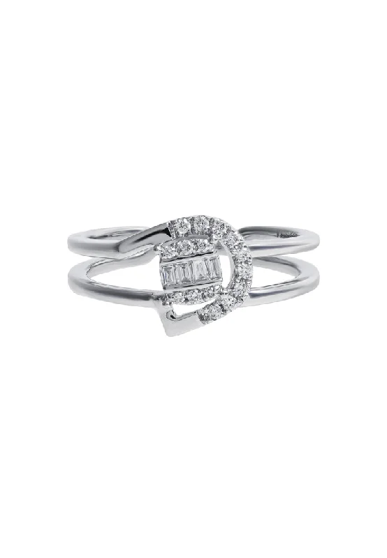 women's topaz engagement rings-TOMEI Chic Radiance Collection Diamond Ring, White Gold 585