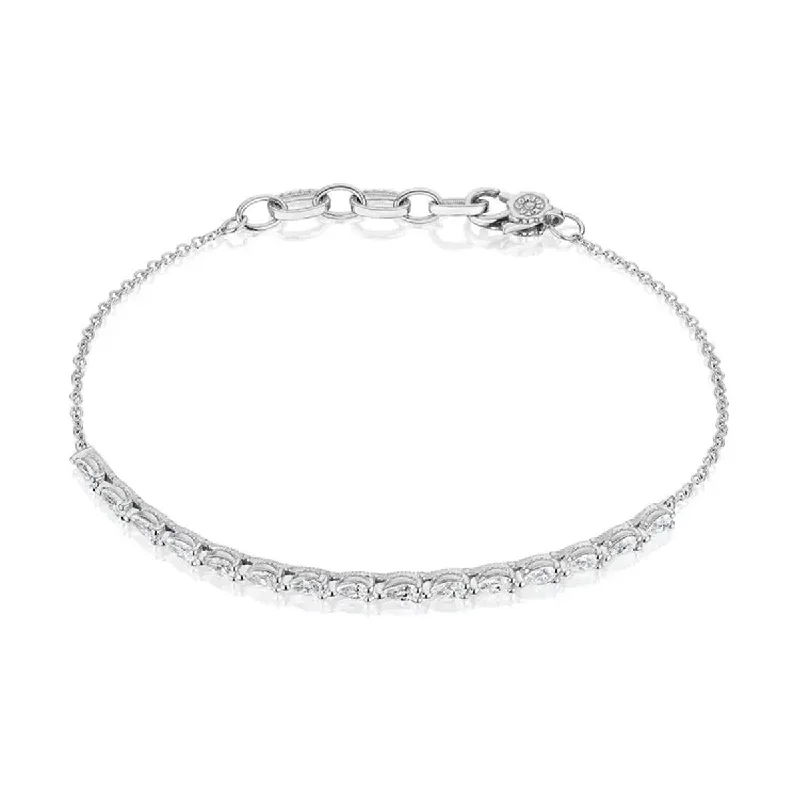 women's chic bangles-Tacori Pear Diamond Bracelet