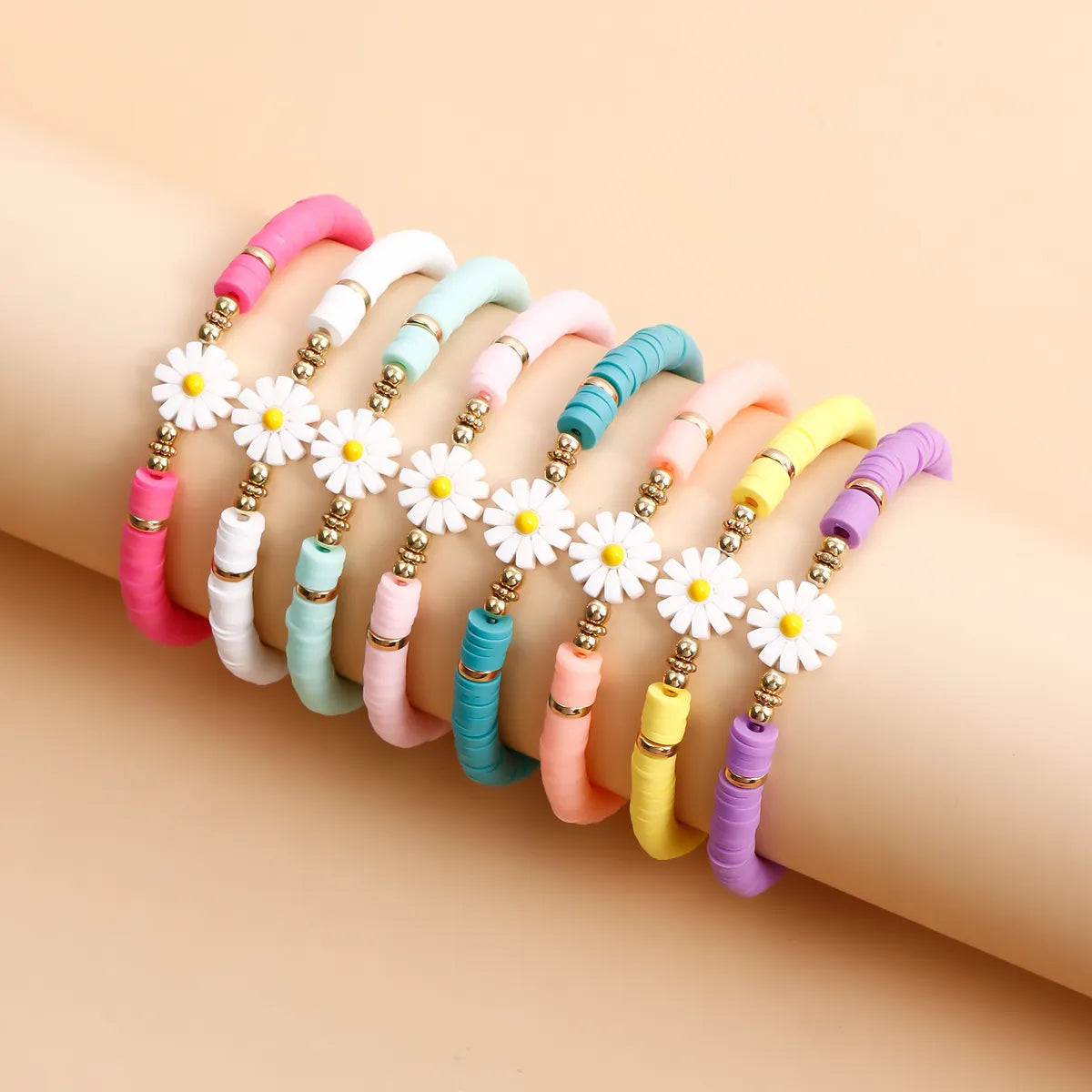 women's ethical bangles-IG Style Sweet Flower Soft Clay Wholesale Bracelets